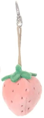 Teddys Rothenburg Bukowski Schlüsselanhänger Erdbeere rosa 10 cm Plüscherdbeere Stoffschlüsselanhänger