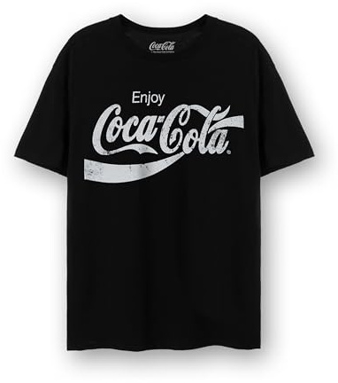 Coca-Cola T-shirt pour adultes | T-shirt graphique unisexe à manches courtes avec logo classique | Soda gazéifié boisson vieilli vêtements vintage à manches courtes