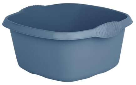 VISHCHIT 1 x Plastic 9L Litre Navy Square Washing Up Bowl Sink Tidy Organizer 32 CM Multipurpose Basin Mixing Washing Up Bowl Cleaning Tub Ideal for Home Sinks Kitchen Camping Caravans Motorhomes