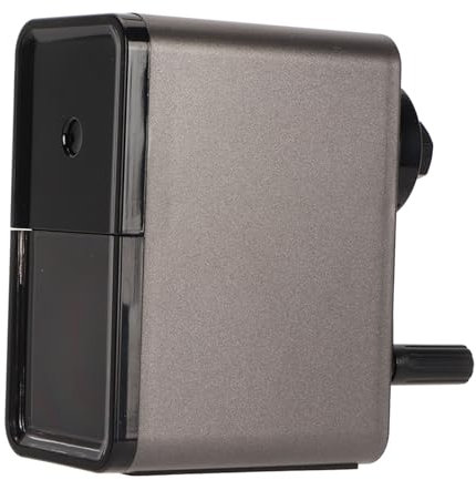 Skizzen-Bleistiftspitzer, Effizienter, Hochwertiger Handkurbel-Bleistiftspitzer mit Spiralklinge Zum Skizzieren von Bleistiften und Kohlestiften (BLACK)