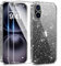 AROYI 3 in 1 Klar Glitzer Handyhülle Kompatibel mit iPhone 16 Hülle Glitzer mit 2 Stück Schutzfolie, Handyhülle iPhone 16 Transparent Weiche TPU Silikon Case [Anti-Yellowing], Gray