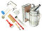 Bee Hive Smoker, 8 IN 1Edelstahl Beekeeping Tools Kit, Imker Smoker, Bienen Raucher, Imkereibedarf, Bienentechnik Smoker, Werkzeuge Zubehör zur Bienenzucht,Imkereiausrüstung für Bienen Volk