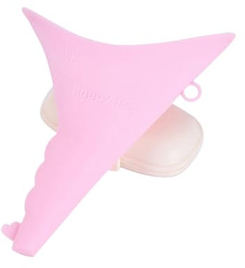 YJFY Urinella for Women Standing Women Urinal Reusable Women's Urinal for Women Standing Pee Aid Funnel Foldable with Storage Box for Outdoor Hiking (Pink)