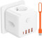 Steckdosenwürfel ohne Kabel, 3 Fach Mehrfachsteckdose mit USB C Würfel Steckdose,3680W Mehrfachstecker Steckdosenadapter Cube mit Schalter, Steckdosenleiste Powercube USB für Büro Hause Reisen, Weiß