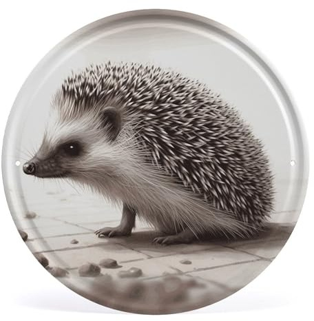 Igel-Metall-Blechschilder, Vintage-Schild, lustige Gartenschilder für draußen, personalisiertes Männerhöhlenschild, Dekoration, Retro-Garagenschilder für Wanddekoration, Outdoor-Wandschild, Dekoration