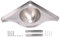 Lavabo d'angle pour camping-car 15,9 x 15,9 x 5,1 pouces en acier inoxydable 304 - 40 mm de sortie - Économie pour camping-car, bateau, yacht, salle de bain, cuisine