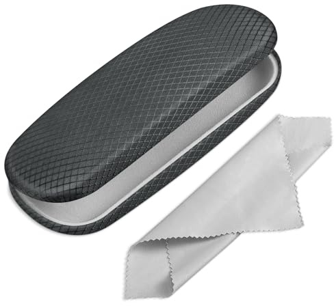 FINTIE Hardcase Brillenetui für Damen und Herren | Tragbare Brillen Etui mit Brillenputztuch, für Lesebrillen & Sonnenbrillen