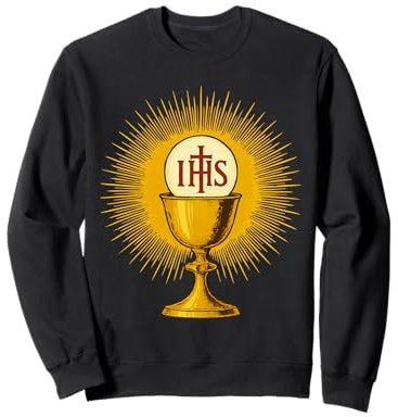 Calice pour la Messe Catholique Sainte Eucharistie IHS Première Communion Sweatshirt