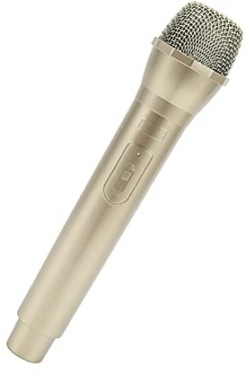 Generic Simulated Prop Microphone, Realistic Mic Toy for Karaoke Dance Shows Practice, Children's Speeches, Parties (Gold)