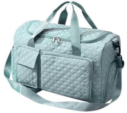 Leichte Sporttasche für Damen – Sporttasche zum Transport von Fitnessstudio, große strapazierfähige Trockentasche | Holdall für Sport, wasserdicht, Duffe über Nacht, Nass-Trocken-Teiler für Wandercamp