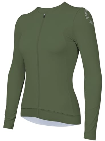 Wulibike Radtrikot Damen Langarm,Fahrradtrikot Atmungsaktiv Rennrad Trikot Hochelastisch Fahrrad Kleidung 4 Taschen
