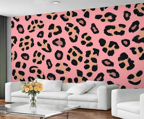GIVLWF Tapeten-Wandtapete für Mädchen, Leopardenmuster, Wandtapete für Wohnzimmer, großes Wandbild und Raumdekoration, Geparden-Druck, nicht selbstklebend