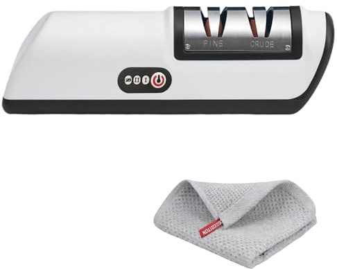 Electric Knife Sharpeners Professional with Towel, Knife Sharpener Electric, 3 Speed Setting, for Rough and Fine Sharpening