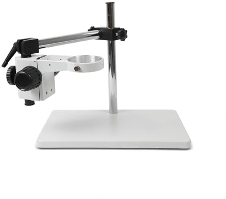 Stereo Microscope Boom Stand, 360° Rotating Microscope Table Stand Steel Single Arm Bracket 76mm Focusing Holder for Microscopes