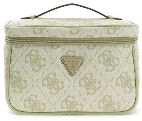 GUESS Kosmetiktasche Toiletry Train Case Sage Logo hellgrün