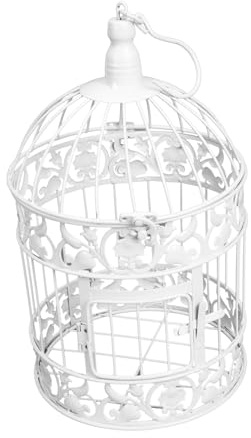 Healeved Weißer Vogelkäfig aus Eisen im Europäischen Stil Dekorative Tisch und Partydekoration für Hochzeit und Wohnraum Kreatives Design und Vielseitige Nutzung