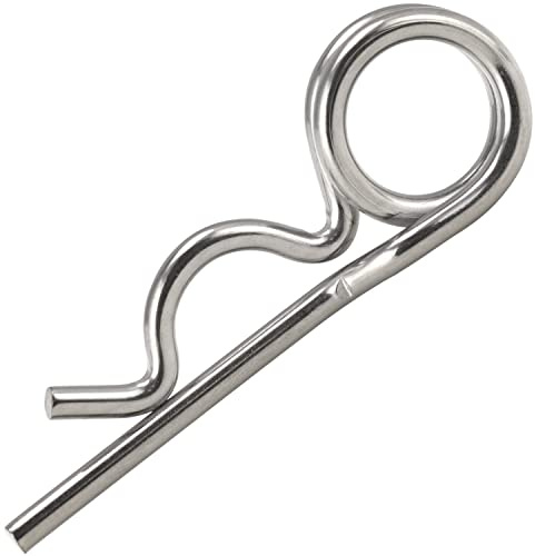 OPIOL QUALITY® Federstecker doppelt 3,2x48 mm ähnl. DIN 11024 mm aus Edelstahl A4 V4A (2 Stück) Federvorstecker Federsplint Stecksplint Sicherungsklammer Splint