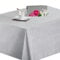 KP HOME Luxury Linen Look PVC Wipe Clean Table Cloth Rectangular 250x140 cm / 98x55 In - Wipeable Tablecloth Up To 8 Seats – Waterproof Plastic Kitchen Vinyl Oilcloth Elegant Plain Silver, Grey