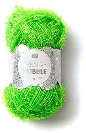 Rico Creative Bubble 50g Stricken Wolle Strick Schwäme häckeln Neon-Grün Neon-Grün