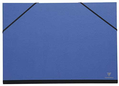 Clairefontaine 144602C Zeichenmappe Maya mit Gummizugverschluß, praktisch und robust, 26 x 33cm, 1 Stück, Nachtblau