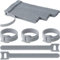 Pasow Fastening Microfiber Cloth Cable Ties Wire Management (6/7/8 Inch, Grey)