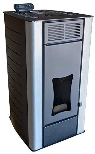 NEMAXX® P18 Poêle à pellets, électrique, avec chauffage à pellets, 18 kW, alimenté par l'eau, avec Wifi Ready – Poêle à pellets avec haute émission de chaleur et thermostat de surchauffe – Noir