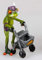 Rentner Frösche mit Rollator 15 cm Kunststein Rente Dekofigur Witzig - 1 Stück (Kunststein, Oma Frosch)
