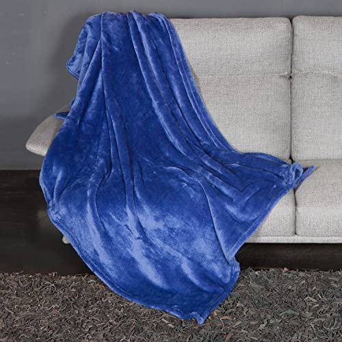 Kanguru Tagesdecke, Blau, Extra-weiche Decke 130x170cm, Mikrofaser Plaid bettüberwurf oder Sofa. Geschenkideen Geschenk zu Weihnachten, Geburtstag