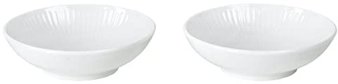 Royal Copenhagen White Fluted Mega 1064790 Lot de 2 bols à sauce en porcelaine Blanc 90 ml
