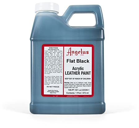 ANGELUS - ANGELUS LEATHER AND LEATHER PAINT 472 ML - Matte Black/Flat Black 101