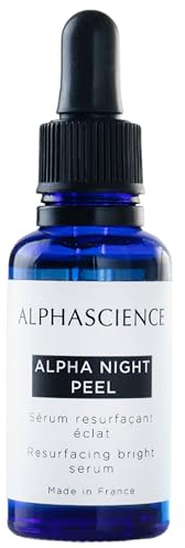ALPHASCIENCE Alpha Night Peel Verjüngungsserum für fettige und zu Akne neigende Haut und für feine Linien und Falten, 30 ml