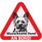 Indigos UG - Namensaufkleber Hund - Yorkshire Terrier - Aufkleber mit Namen & Wunschtext - individuell personalisiert - Auto - Motorrad - LKW