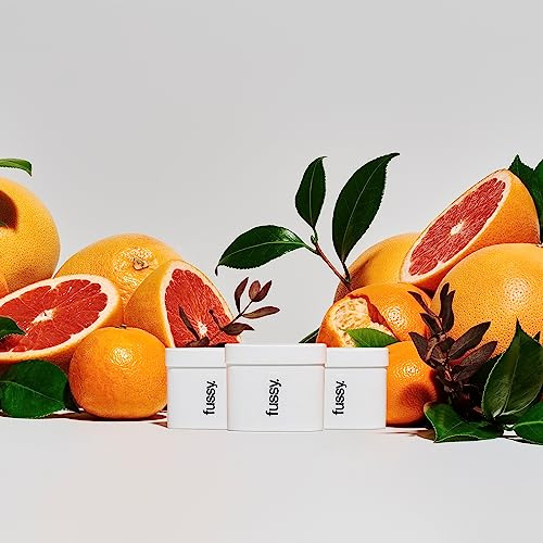 Fussy Refillable Natural Deodorant Refill Pack - Citrus Scent x3 | Wide Eyed Scent, Natural, Aluminium Free, Eco-Friendly, Vegan & Cruelty Free, 24 Hour Protection, Plastic-Free Refills