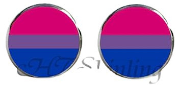 Ohrringe, Ohrringe, hypoallergen, Gay-Pride-Schmuck, Glas-Cabochon-Ohrringe