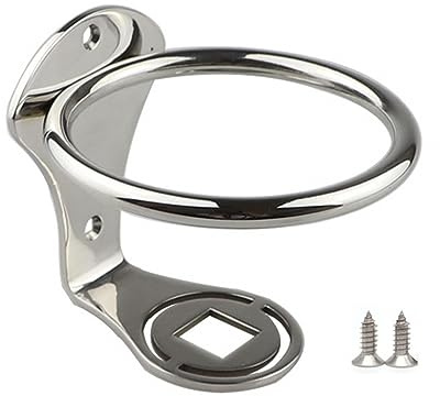 Universel Porte-gobelet, Porte-Gobelets en Acier Inoxydable De Voiture De Bateau, Porte-gobelet Mural avec 2 Vis pour Camion Voiture Yacht Marin