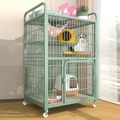 XIAOZHUANGXIONG Kleintierkäfig Auf Rollen, Metallkäfig for Kleine Haustiere mit Tür und Netz, for Kaninchen/Meerschweinchen/Hasen (Size : 3 Layer)