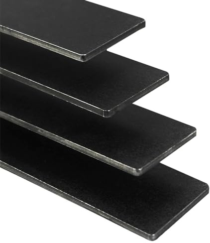 4Pack 1084 Steel Flat Stock 12x1.5x1/8 Knife Blanks for Knife Making Forging Steel Forge Metal for Blacksmithing by SALUINOKI