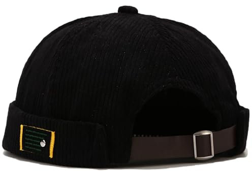 VIAUMBR Dockermütze Kappe Docker Cap MüTZE Hut Kopftuch Fischermütze Herren Damen (34 Schwarz)