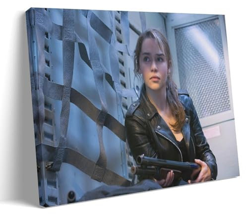 The Terminator2 Emilia Clark Poster, Wandkunst, Poster, Geschenk für Freunde, Schlafzimmer, Wohnzimmer, Dekoration, modernes ästhetisches Poster, dekorative Malerei, Leinwand, Wandposter und