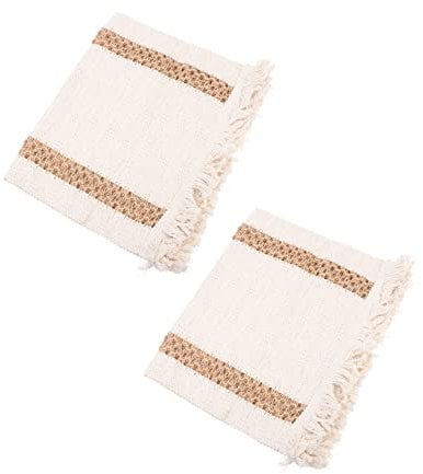 MAGICLULU 2stücke Makramee-tischsets Aus Baumwolle Und Leinen Tischsets Mit Quasten Für Haushalt Dekorative Tischsets Im Ethno-Stil