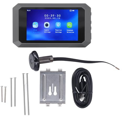 BuyWeek Telecamera Spioncino, Spioncino 1080P 2MP Videocamera per Porta con Visione a 135 Gradi Visione Notturna IR Spioncino Digitale per Porta con Schermo da 3,97 Pollici
