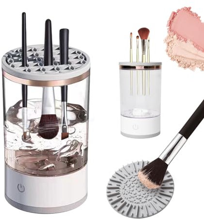 Nettoyeur de pinceaux de maquillage - Nettoyeur de pinceaux de maquillage électrique - USB - Outil de nettoyage automatique pour pinceaux de maquillage - Pour toutes les tailles