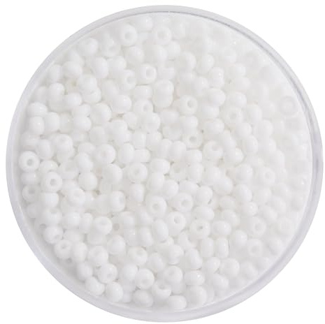 PRACHT PermaLux Rocailles Glasperlen 2.6 mm 17 g Ganzjährig geeignet für Schmuckherstellung und Bastelprojekte Weiß