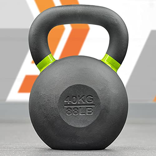 METIS Pro Cast Iron Kettlebells | Improve Your Strength Training with Premium-Quality Weights – Choose from Various Sizes [4-48kg] and 2 Set Options (40kg)