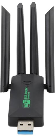Adaptador WiFi USB de 1200Mbps para PC, Adaptador de Red Inalámbrico para Escritorio WiFi Dongle Dualband 2.4GHz,5GHz, USB 3.0, 4 Antenas de Alta Ganancia, Compatible con Windows