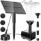 Pompa a fontana solare, 1,5 W, ad energia solare, con 7 ugelli, fontana galleggiante per giardino, piccolo stagno, piscina, acquario, vasca per uccelli (quadrata A)
