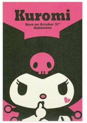 Onegai My Melody Kuromi Anime-Kunstposter, 14 Leinwand-Poster, Schlafzimmerdekoration, Landschaft, Büro, Raumdekoration, Geschenk, 30 x 45 cm