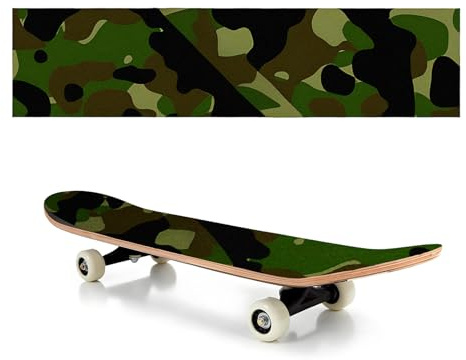 Floatdream Skateboard Griffband, Wasserdicht Diamant Griptape Blatt Aufkleber, Skateboard Sandpapier Griff, Scooter Grip Tape Sandpaper 83x24cm