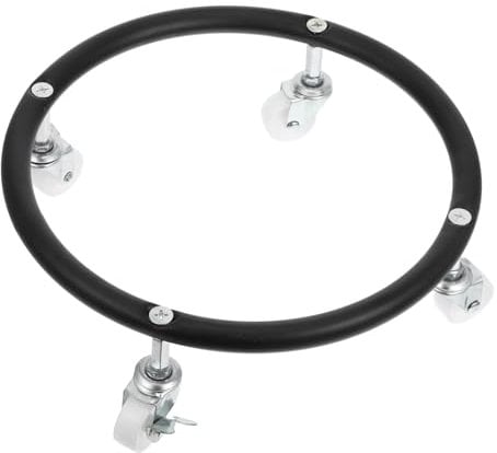 OSALADI Bracket Propane Tank Stand Dolly Gas Cylinder Stand with Casters Propane Stand Gas Cylinder Base Gas Tank Tray Propane Tank Dolly Propane Tank Storage Black Stainless Steel