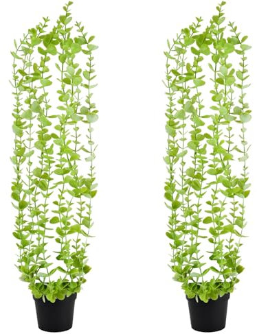 YILANJIN Artificial Hanging Plants, 2 PCS Fake Hanging Plants with Pot, Decorative Fake Potted Plants for Aesthetic Decor, Small Green Hanging Potted Trailing Plant for Room, Outdoor, Bathroom